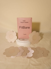 Combo Thường Ngày FitBare (4 Món) - Bộ Dán Ngực Silicone Thoáng Khí, Silicone Tự Thân, Dán Vải Satin & Dán Ngực Hoa Cúc