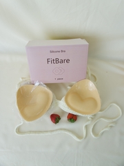 Miếng Dán Nâng Ngực Dày 3cm FitBare NP-S250802 - Đệm Độn Push-Up Tạo Khe, Keo Siêu Dính, Màu Nude