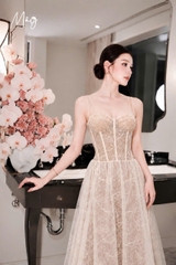 VT kem ren corset 2 dây kèm voan đính tag đá