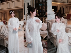 AD trắng kim sa hạt ngọc cổ 3p