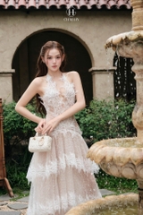 VT yếm kem ren trắng tầng