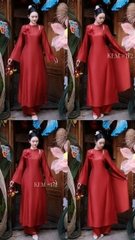 Ad đỏ khoét vai tag hoa ( vải cứng FORM M)