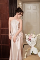 VT yếm lụa kem be đính đá phale CS1