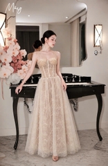 VT kem ren corset 2 dây kèm voan đính tag đá