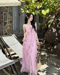 Maxi hồng yếm thân bèo