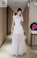 VT 008-trắng ren bướm chân lưới CS1