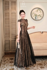 VT đen ren tay cộc CHAUHY (kèm quần bảo hộ ) CS1
