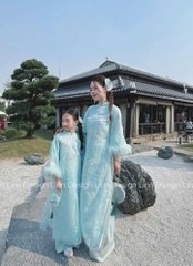 AD xanh dương tay lông cổ 3p