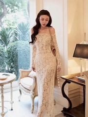 VT kem ren trễ vai tay dài body