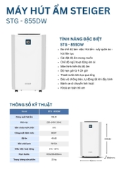 HÚT ẨM STEIGER STG-855DW 55L