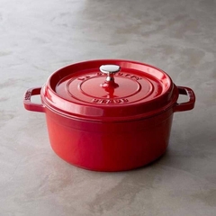 Nồi gang tròn Staub cocotte ronde cerise 20cm màu đỏ cherry line A