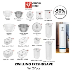 BỘ HÚT CHÂN KHÔNG ZWILLING 27 MÓN + TẶNG 1 MÁY HÚT CHÂN KHÔNG