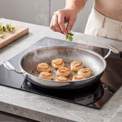 CHẢO NƯỚNG O846 OYATTON INOX KHÔNG DÍNH VI ĐIỂM 30CM