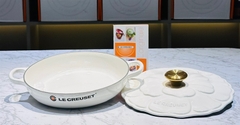 CHẢO LE CREUSET PETAL BRAISER CÓ NẮP 26CM TRẮNG