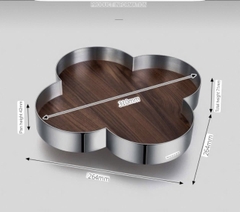 Khay trang trí bằng gỗ cỏ 4 lá Modern