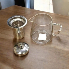 ẤM PHA TRÀ THỦY TINH KÈM LÕI LỌC INOX ECHO NHẬT BẢN