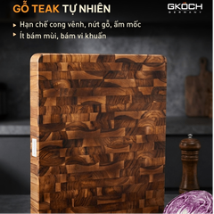 THỚT GỖ TEAK GKOCH 40 x 32 x 3,5CM