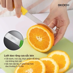 Dao gọt tỉa cho nhà bếp 220mm, dày 1.8mm model ws-97 thương hiệu gkoch màu xanh dương