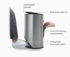 THÙNG RÁC ĐẠP JOSEPH ARC 10L BIN 30152 INOX