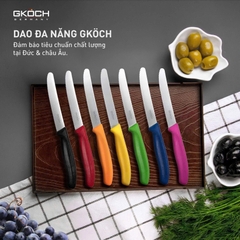 Dao gọt tỉa cho nhà bếp 220mm, dày 1.8mm model ws-97 thương hiệu gkoch màu xanh dương