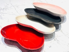 Set 4 đĩa trái tim Le Creuset 17cm ( đen,đỏ, hồng nhạt,trắng) M1