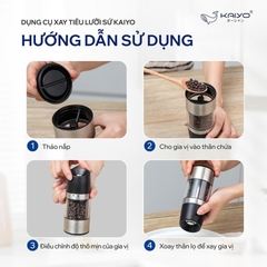 MÁY XAY TIÊU LƯỠI SỨ KAIYO