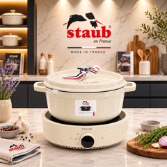 BẾP TỪ ĐƠN STAUB PINK BLOSSOM MÀU HỒNG TÍM / MÀU KEM