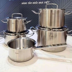 BỘ NỒI FISSLER ORIGINAL PROFI 5 MÓN NẮP KÍNH ( 4 NỒI 1 QUÁNH ) 084-129-05-000/0
