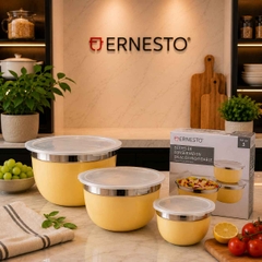 BỘ ÂU ĐỰNG THỨC ĂN ERNESTO SET 3 CÁI MÀU XANH CỐM/VÀNG/XANH DƯƠNG