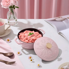 Nồi gang Staub hồng Sorbet bông lúa 16cm
