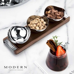SET 3 BÁT KÈM KHAY MODERN BERNADOTTE MIỆNG SÓNG MẪU 2