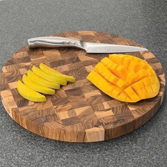 THỚT THÁI TRÒN GỖ STEAK KAIYO 30CM DÀY 2,5CM TDC01