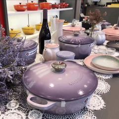 NỒI GANG LE CREUSET MARMITE BLUE BELL PURPLE 22CM TÍM
