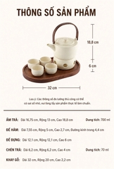 BỘ TRÀ STAUB CAST IRON TEAPOT MÀU KEM