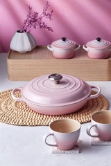 NỒI CHẢO LE CREUSET BRAISER SHELL PINK 22CM MÀU HỒNG