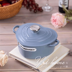 NỒI GANG LE CREUSET MINERAL XANH BLUE TRÁI TIM 20CM