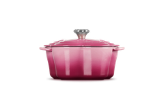 NỒI GANG LE CREUSET FLORAL HỒNG BERRY NẮP CÁNH HOA 20CM