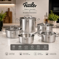 BỘ NỒI FISSLER ORIGINAL PROFI 5 MÓN NẮP KÍNH ( 4 NỒI 1 QUÁNH ) 084-129-05-000/0