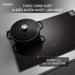 BẾP ĐIỆN TỪ ÂM 2 VÙNG NẤU GKÖCH 7372DS2 (5400W)