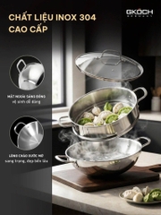 CHẢO WOK KÈM XỬNG HẤP GKOCH 28CM
