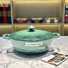 Nồi gang sâu lòng Le creuset Marmite Olive Artichaut 28cm