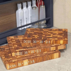 THỚT CHẶT GỖ TEAK KAIYO 35 x 25 x 3,8CM DC04