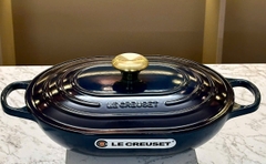 CHẢO GANG OVAN LE CREUSET OBLONG MÀU AGAVE 31CM XANH CỔ VỊT