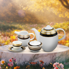 Bộ trà cao 1.3 L - Sago - Hoa Hồng Đen (Khắc nổi)