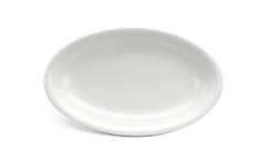 Dĩa oval ảo 25 cm daisy Lys Trắng Ngà