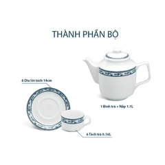 Bộ trà 1.1 L - Jasmine - Chim Lạc