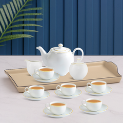 Bộ trà 1.1L - Camellia -  Viền chỉ vàng