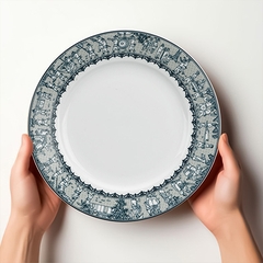 Dĩa tròn 20cm - Jasmine - Vinh Quy Nhạt