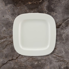 Dĩa vuông cạn 25 cm - Vuông - Lys - Trắng Ngà