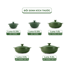 Nồi dưỡng sinh Vesta 2.0 L + nắp (CK) - Healthy Cook - Xanh Rêu